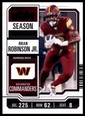 Brian Robinson Jr. 2023 Panini Contenders #98 Washington Commanders