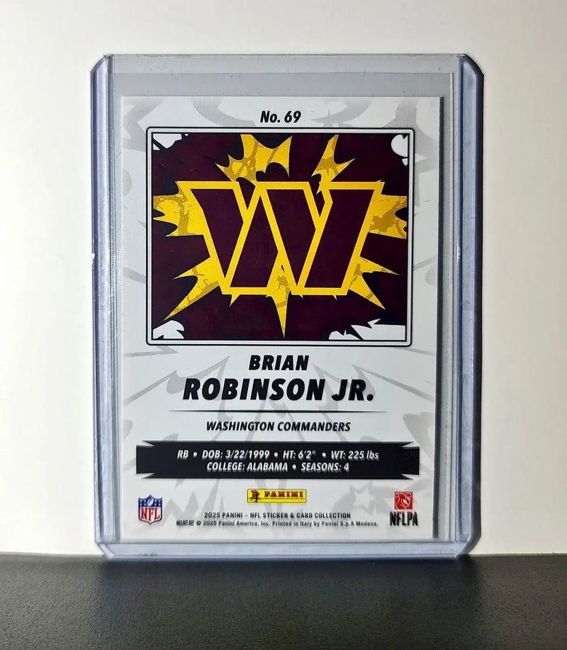 Brian Robinson Jr. 2025 Panini NFL #69 Sticker Card Washington Commanders