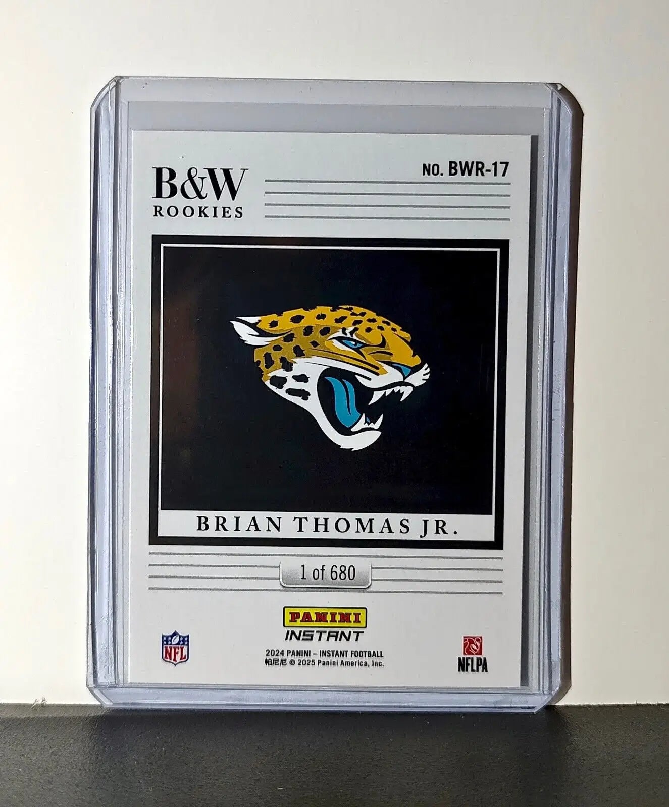 Brian Thomas Jr Rookie 2024 Panini NFL 17 Black & White Rookies Jaguars 1 of 680 - Football Card Single