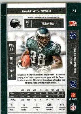 Brian Westbrook - 2009 Playoff Contenders - #73 - Football - Football Card Single