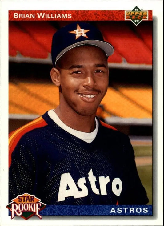 Brian Williams 1992 Upper Deck MLB #23 Rookie Baseball Card Houston Astros - Baseball Card Single