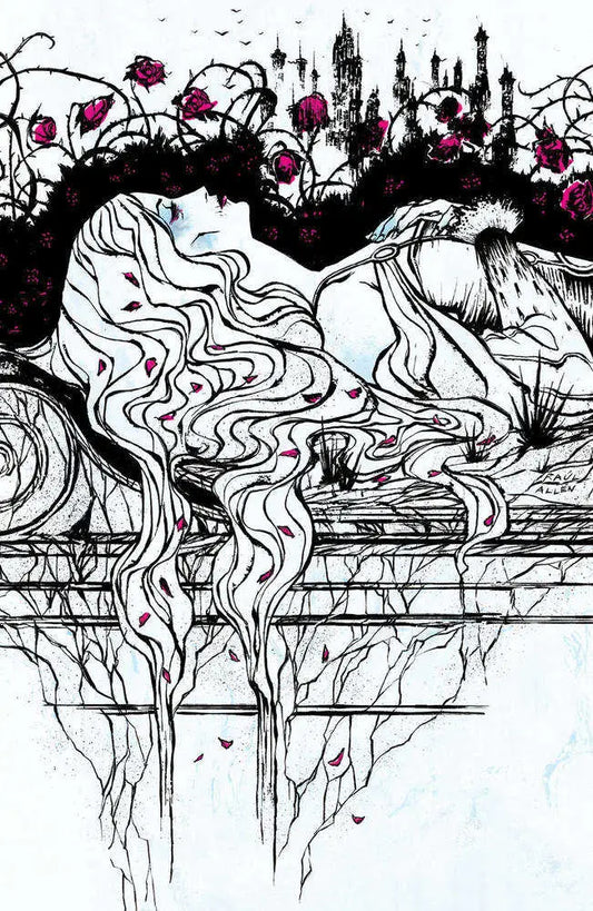Wavy-haired figure on surface in Briar #3 Cover F unlockable variant trading card art