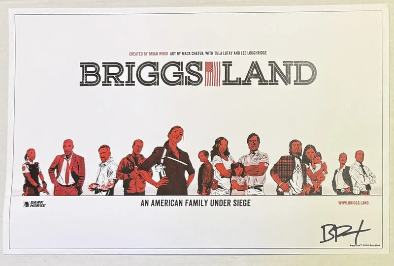 Briggs Land 11x17 Poster Signed by Brian Wood - Entertainment Memorabilia