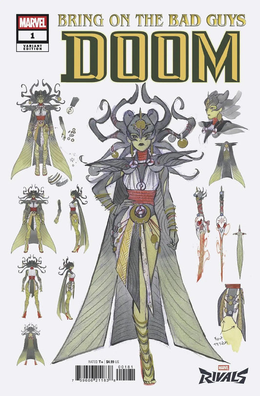 Comic book cover for Bring On The Bad Guys Doom Peach Momoko Marvel Rivals Variant