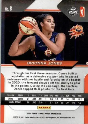Brionna Jones - 2021 Panini Prizm WNBA - #8 - Basketball - Basketball Card Single