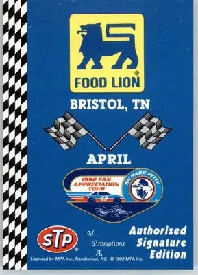Bristol - 1992 Food Lion Richard Petty - #21 - Racing - Racing Card Single