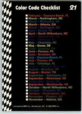 Bristol - 1992 Food Lion Richard Petty - #21 - Racing - Racing Card Single