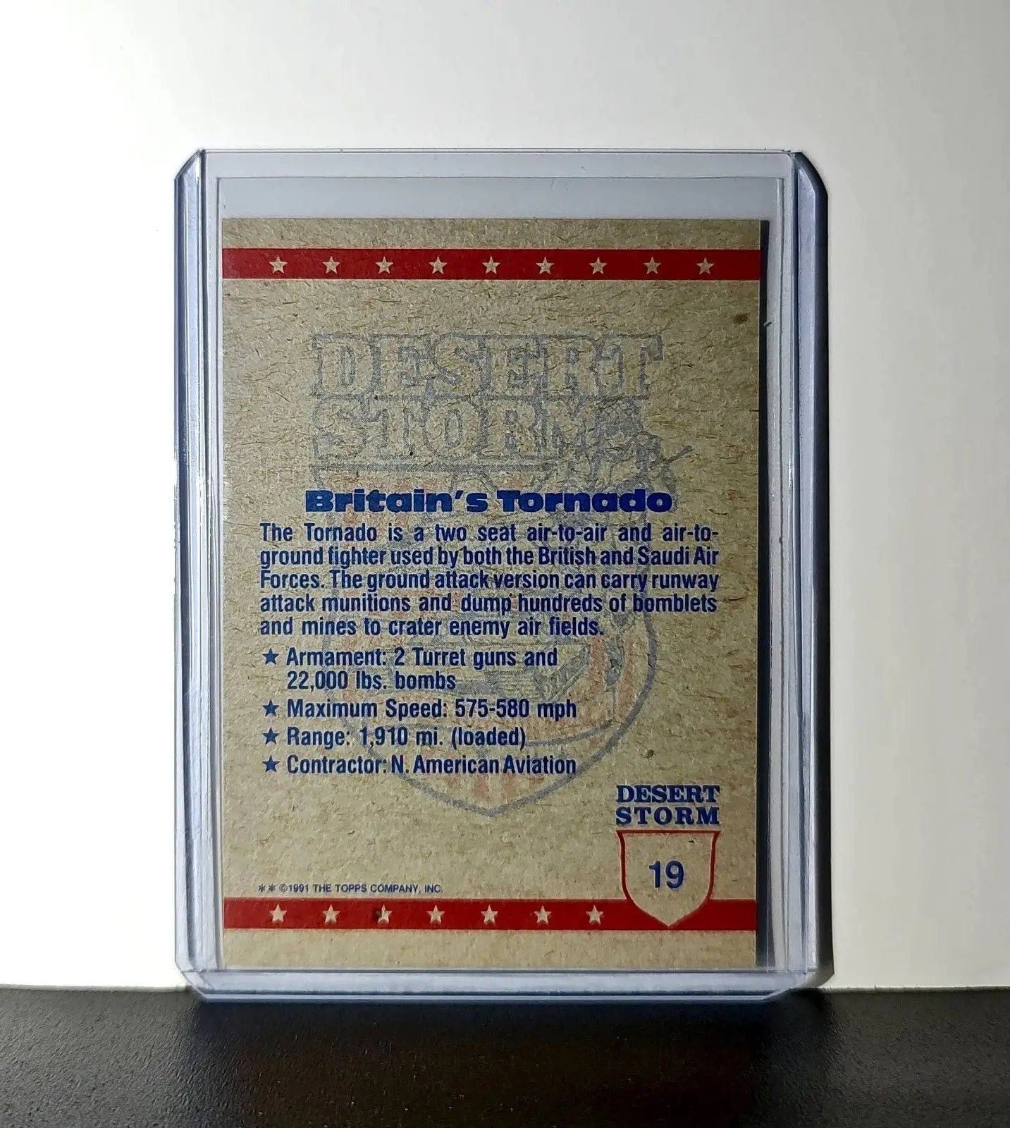 Britain’s Tornado 1991 Topps Desert Storm #19 Card - Non-Sports Card Single