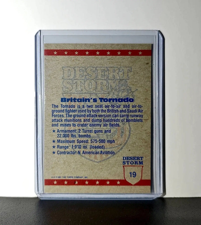 Britain’s Tornado 1991 Topps Desert Storm #19 Card - Non-Sports Card Single