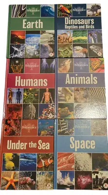 Britannica Science Library 6-Book Set Childrens Hardcover Earth Space Dinosaurs - General Merchandise