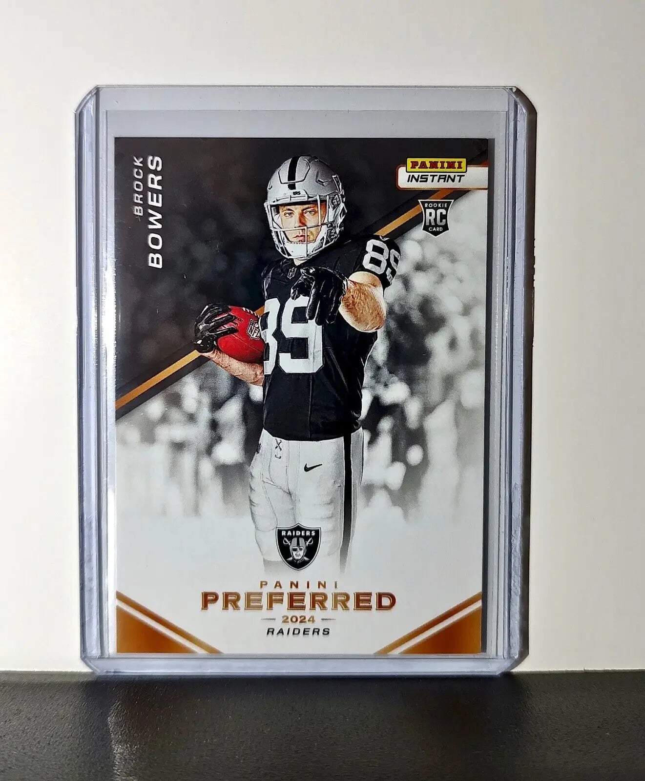 Brock Bowers 2024 Panini Preferred NFL #28 Rookie Football Card Raiders 1/335