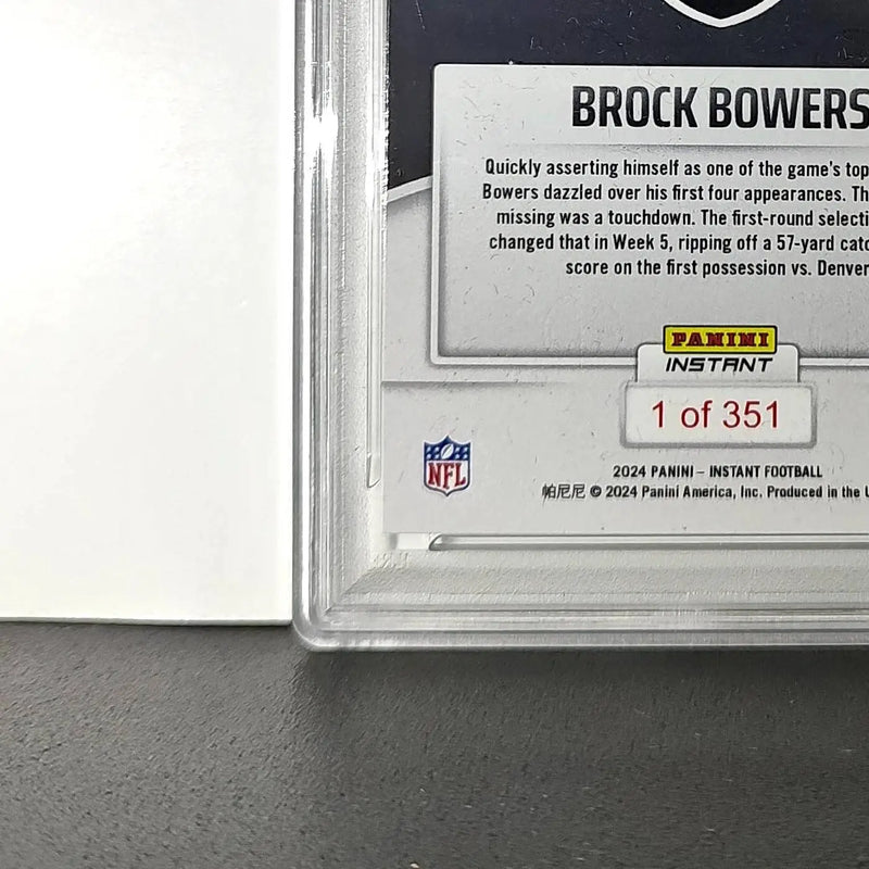 Brock Bowers Rookie 2024 Panini Instant NFL #77 PSA 10 Gem Mint