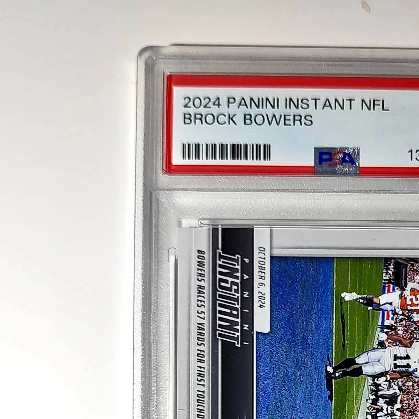 Brock Bowers Rookie 2024 Panini Instant NFL #77 PSA 8 NM-MT - Football Card Single