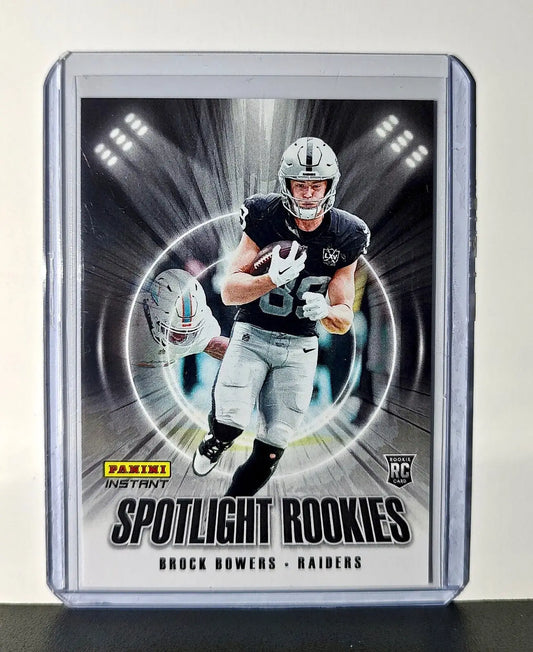 Brock Bowers Rookie 2024 Panini Spotlight Rookies NFL #15 Card Raiders 1 of 1426 - Football Card Single