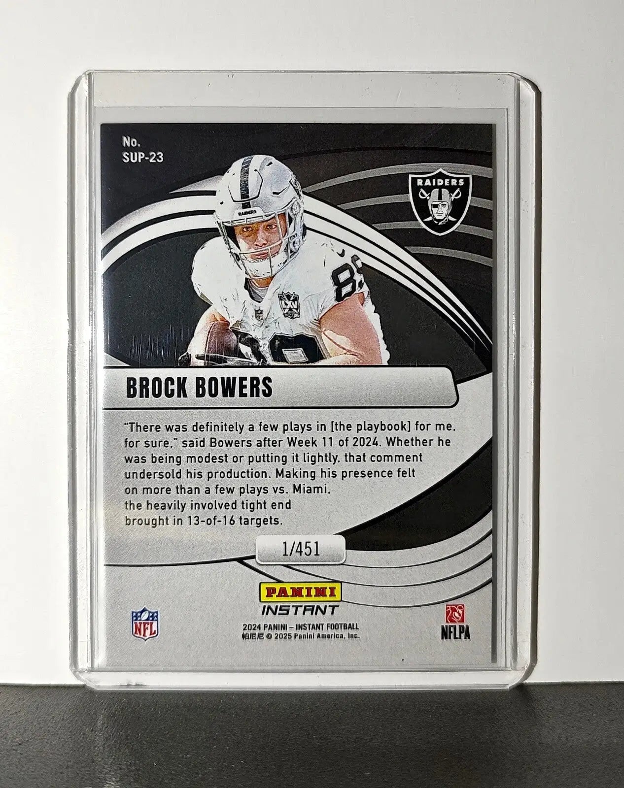 Brock Bowers Rookie 2024 Panini Supernova NFL #23 Football Raiders 1/451