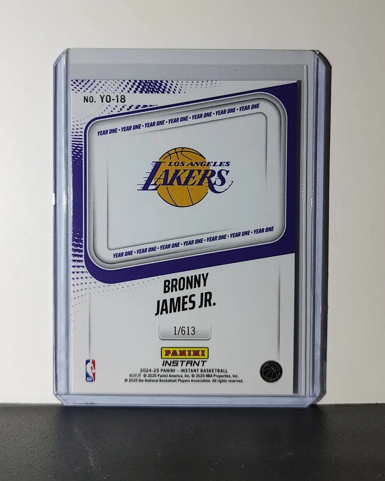 Bronny James Jr. Rookie Card 2024-25 Panini Year One #18 LA Lakers 1/613 - Basketball Card Single