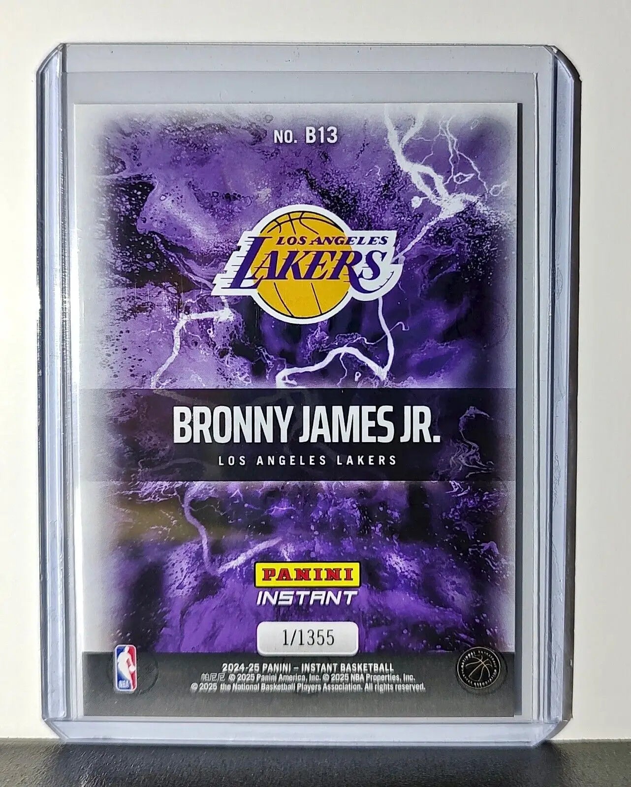 Bronny James Rookie 2024-25 Panini NBA #13 Breakaway Card Lakers 1/1355 - Basketball Card Single