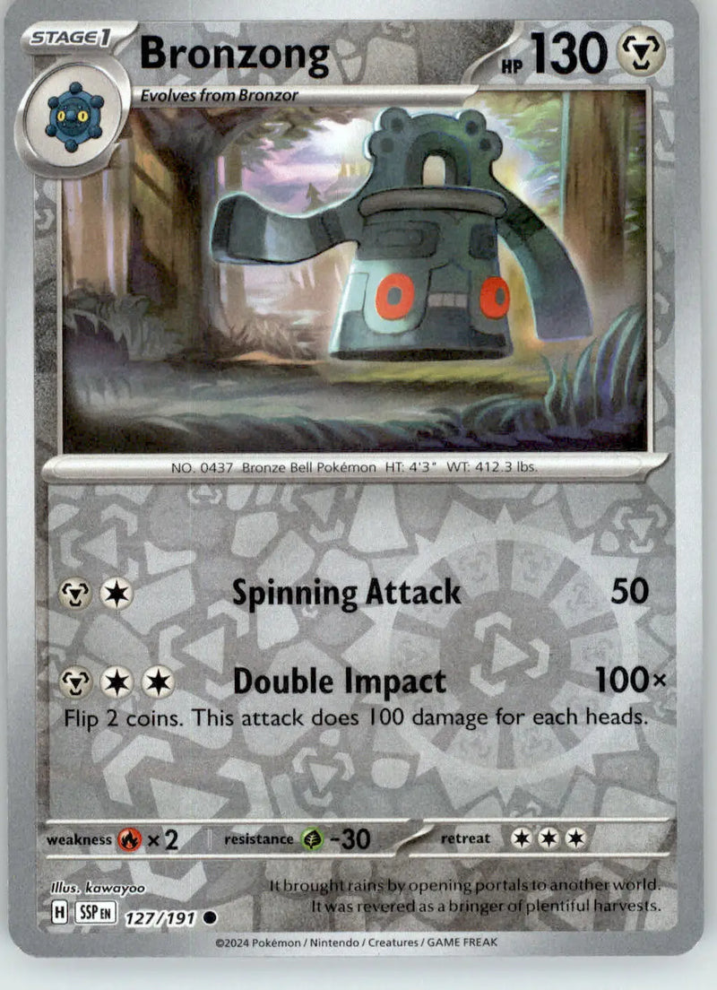 Bronzong - Surging Sparks - 127/191 - Reverse Holo NM Pokemon