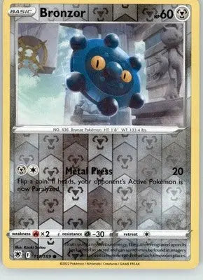 Bronzor - Astral Radiance - 111/189 - Reverse Holo LP Pokemon - Pokémon Card Single