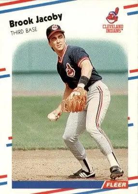 Brook Jacoby - 1988 Fleer - #612 - Baseball - Baseball Card Single