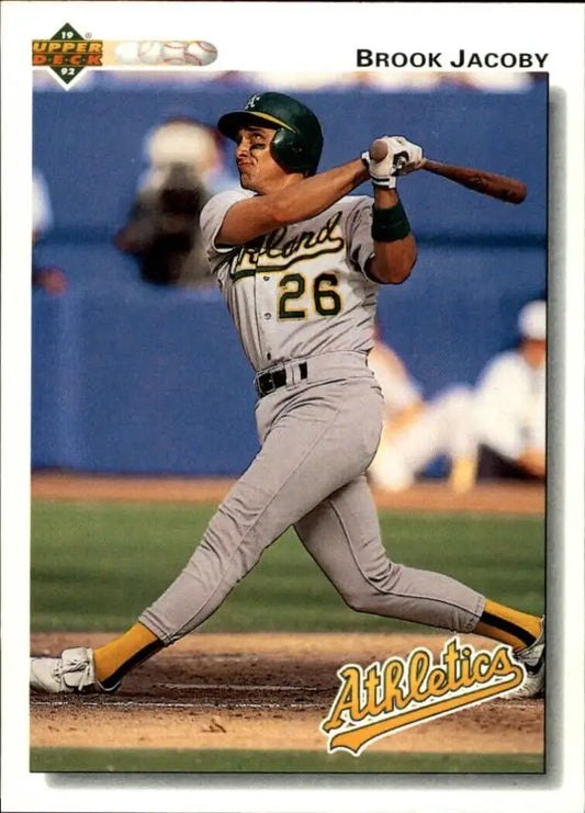 Brook Jacoby 1992 Upper Deck MLB #528 Baseball Card Oakland Athletics - Baseball Card Single