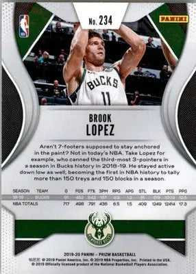 Brook Lopez - 2019-20 Panini Prizm - #234 - Basketball - Basketball Card Single