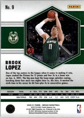 Brook Lopez - 2020-21 Panini Mosaic - #9 - Basketball - Basketball Card Single