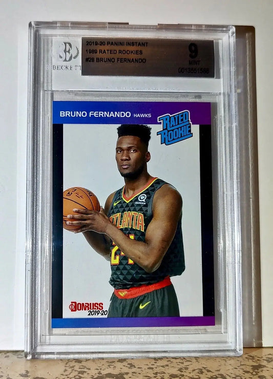 Bruno Fernando 2019-20 Panini NBA #28 Rated Rookies Card 1/3431 BGS 9 Mint Hawks - Basketball Card Single
