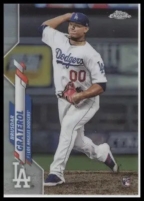 Brusdar Graterol Rookie 2020 Topps Chrome Refractor #91 Los Angeles Dodgers - Baseball Card Single
