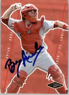 Bryan Anderson - 2007 Justifiable - #JF-04 - AUTO Baseball - Baseball Card Single