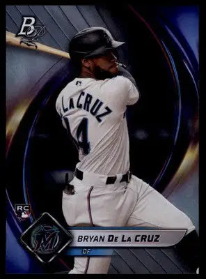 Bryan De La Cruz Rookie 2022 Bowman Platinum #68 Miami Marlins - Baseball Card Single