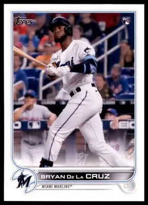 Bryan De La Cruz Rookie 2022 Topps #22b Miami Marlins - Baseball Card Single
