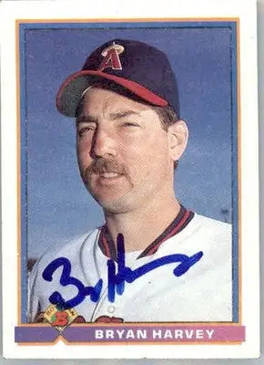 Bryan Harvey - 1991 Bowman - #211 - AUTO Baseball - Baseball Card Single