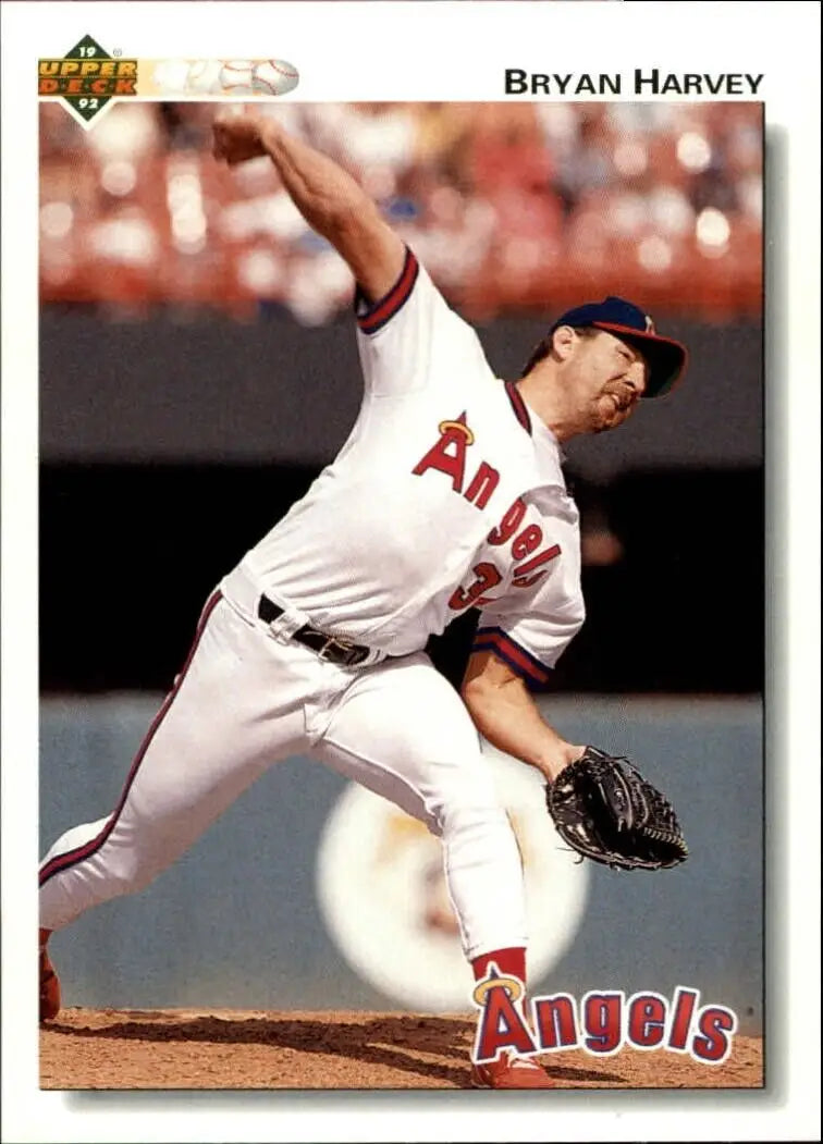 Bryan Harvey 1992 Upper Deck MLB #434 Baseball Card California Angels - Baseball Card Single