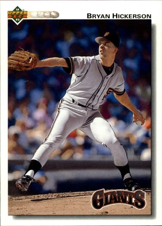 Bryan Hickerson 1992 Upper Deck MLB #667 Rookie Baseball Card SF Giants - Baseball Card Single