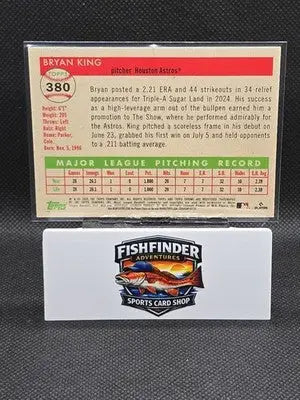 Bryan King 2025 Topps Platinum Anniversary #380 Toile Cream Green Rookie /99