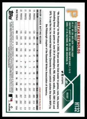 Bryan Reynolds 2023 Topps Holiday Metallic #H132 Pittsburgh Pirates - Baseball Card Single
