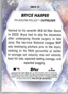 Bryce Harper - 2023 Topps - #SMLB-14 - Stars of MLB Baseball - Baseball Card Single