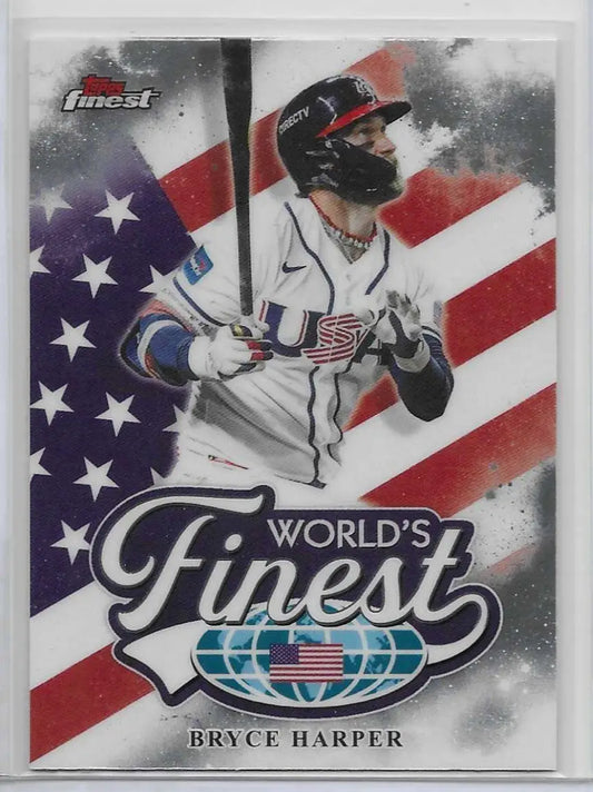 Bryce Harper 2026 Topps Finest #WF-13 Worlds Finest USA Phillies (1401) - Baseball Card Single