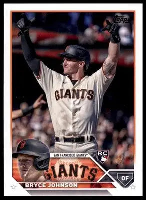 Bryce Johnson Rookie 2023 Topps #571 San Francisco Giants - Baseball Card Single