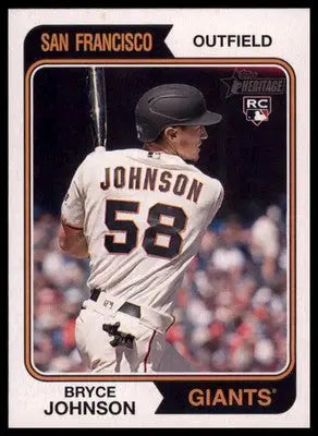 Bryce Johnson Rookie 2023 Topps Heritage #353 San Francisco Giants - Baseball Card Single