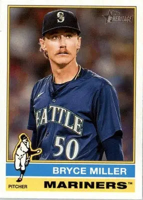 Bryce Miller - 2025 Topps Heritage - #107 - Baseball - Baseball Card Single