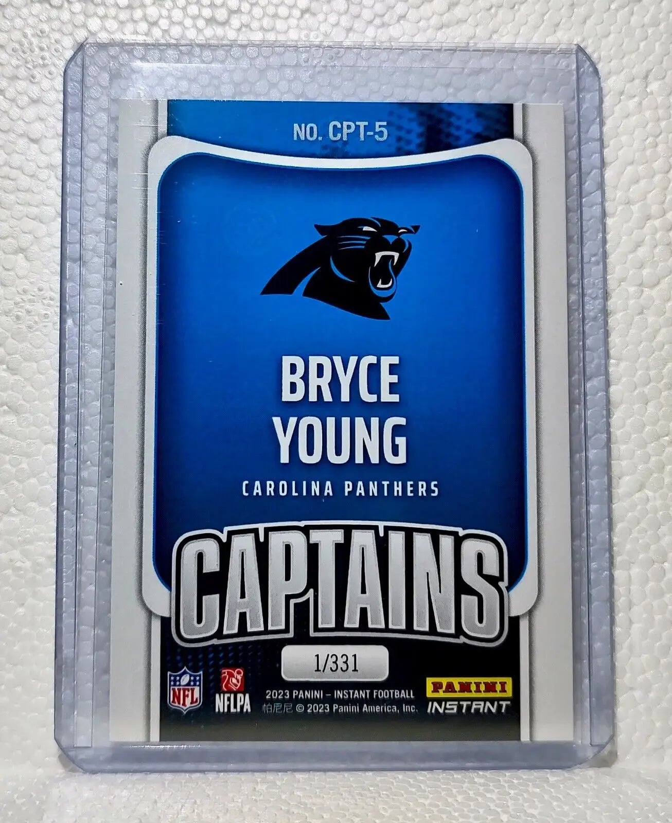 Bryce Young 2023 Panini NFL Captain #5 Football Card Carolina Panthers 1/331