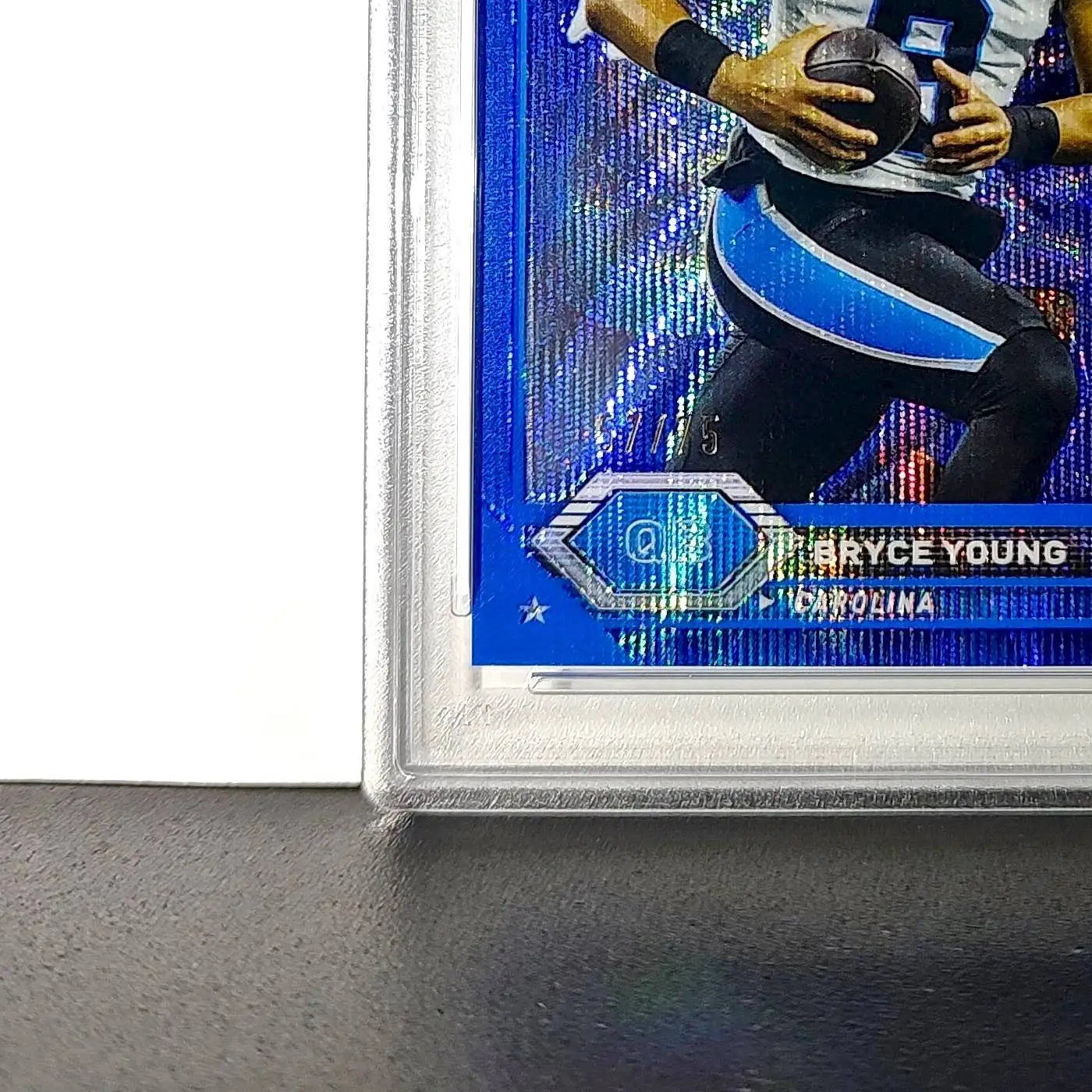 Bryce Young 2023 Topps Chrome 57/75 #1 Blue Wave Refractors PSA 9 Mint