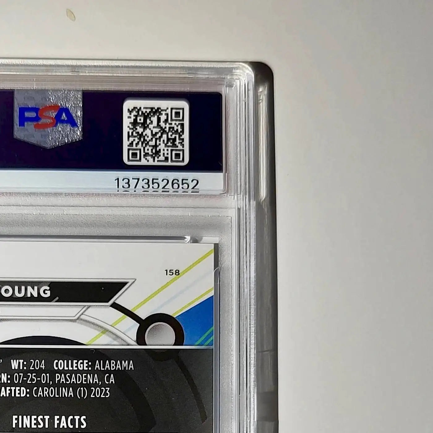 Bryce Young 2023 Topps Finest 069/150 Purple Checkerboard Refractor #158 PSA 10 - Football Card Single