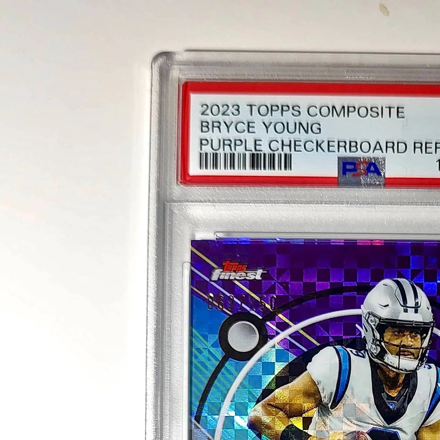 Bryce Young 2023 Topps Finest 069/150 Purple Checkerboard Refractor #158 PSA 10 - Football Card Single
