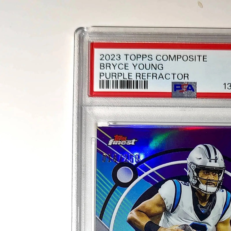 Bryce Young 2023 Topps Finest #158 Rookie Purple Refractor 016/250 PSA 9 Mint - Football Card Single