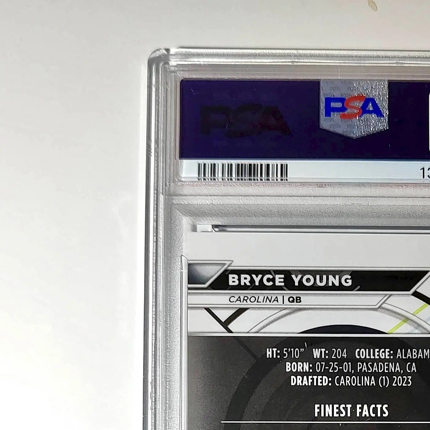 Bryce Young 2023 Topps Finest #158 Rookie Purple Refractor 016/250 PSA 9 Mint - Football Card Single