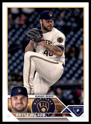 Bryse Wilson 2023 Topps #383 Milwaukee Brewers - Baseball Card Single