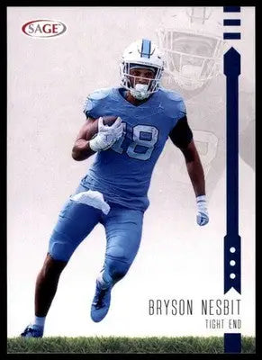 Bryson Nesbit 2025 SAGE HIT Blue #196 North Carolina Tar Heels - Football Card Single